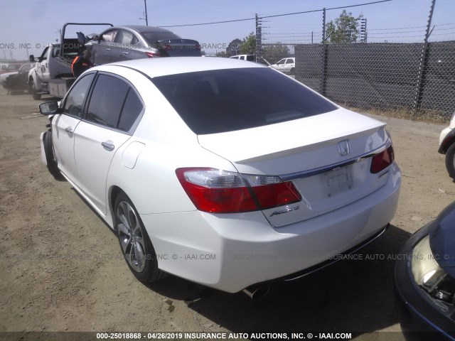 1HGCR2F52FA068418 - 2015 HONDA ACCORD SPORT WHITE photo 3