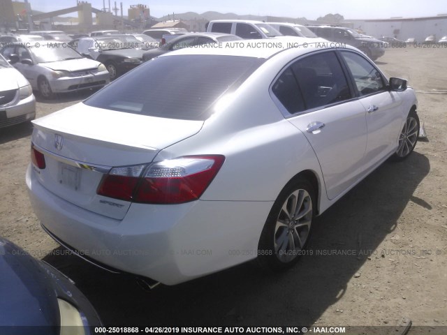 1HGCR2F52FA068418 - 2015 HONDA ACCORD SPORT WHITE photo 4