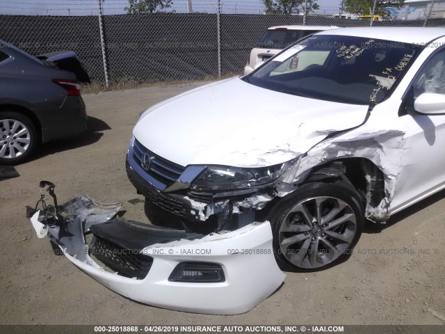 1HGCR2F52FA068418 - 2015 HONDA ACCORD SPORT WHITE photo 6