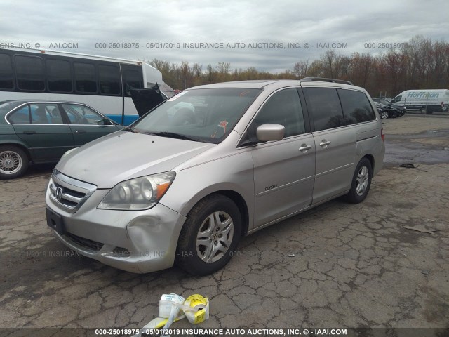 5FNRL38717B400291 - 2007 HONDA ODYSSEY EXL GRAY photo 2