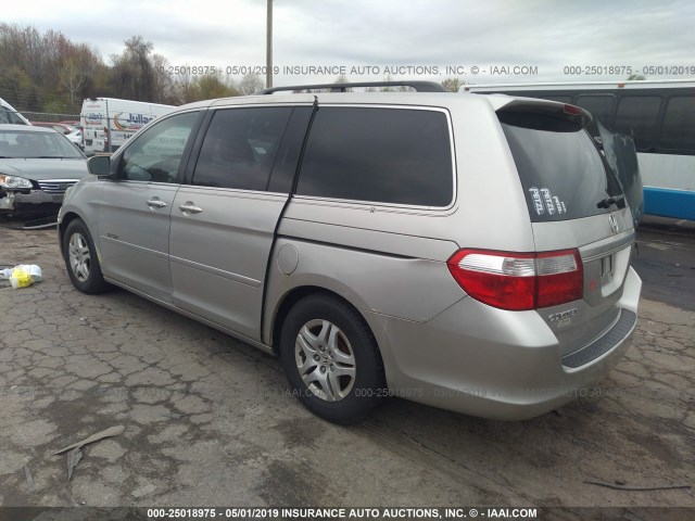 5FNRL38717B400291 - 2007 HONDA ODYSSEY EXL GRAY photo 3