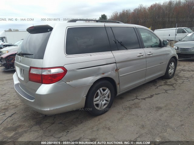 5FNRL38717B400291 - 2007 HONDA ODYSSEY EXL GRAY photo 4