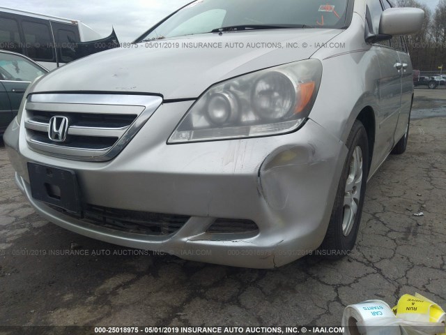 5FNRL38717B400291 - 2007 HONDA ODYSSEY EXL GRAY photo 6