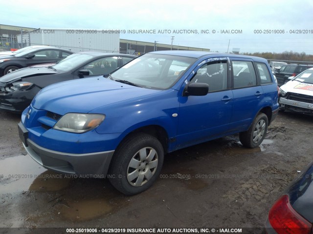 JA4LX31G33U118623 - 2003 MITSUBISHI OUTLANDER LS BLUE photo 2