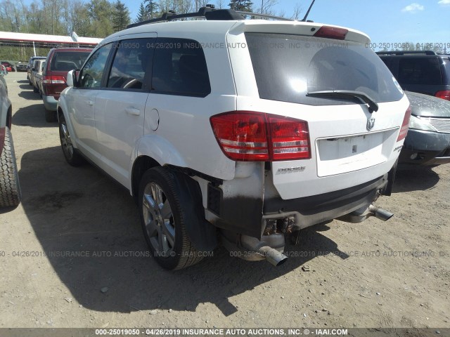 3D4GG57V09T503426 - 2009 DODGE JOURNEY SXT WHITE photo 3