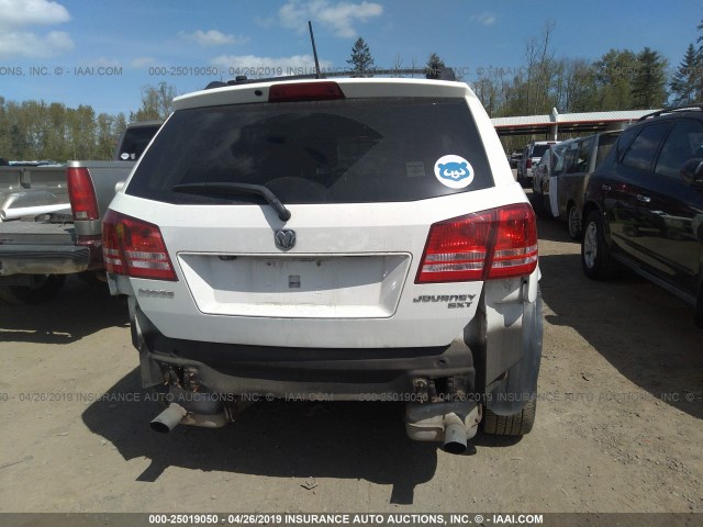 3D4GG57V09T503426 - 2009 DODGE JOURNEY SXT WHITE photo 6