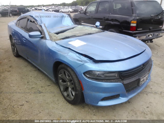 2C3CDXHG5FH826783 - 2015 DODGE CHARGER SXT BLUE photo 1