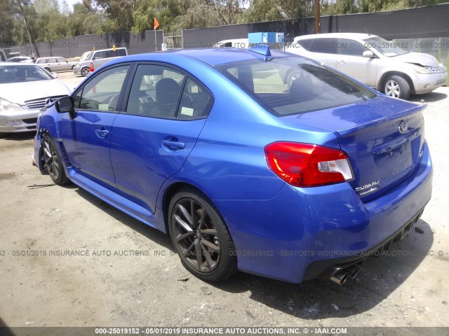 JF1VA1F63K8818434 - 2019 SUBARU WRX LIMITED BLUE photo 3