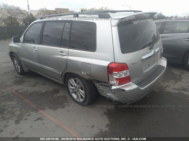 JTEGW21A970016896 - 2007 TOYOTA HIGHLANDER HYBRID SILVER photo 6