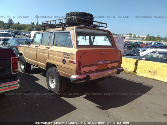 1JCNJ15U9GT022185 - 1986 JEEP GRAND WAGONEER  GOLD photo 3