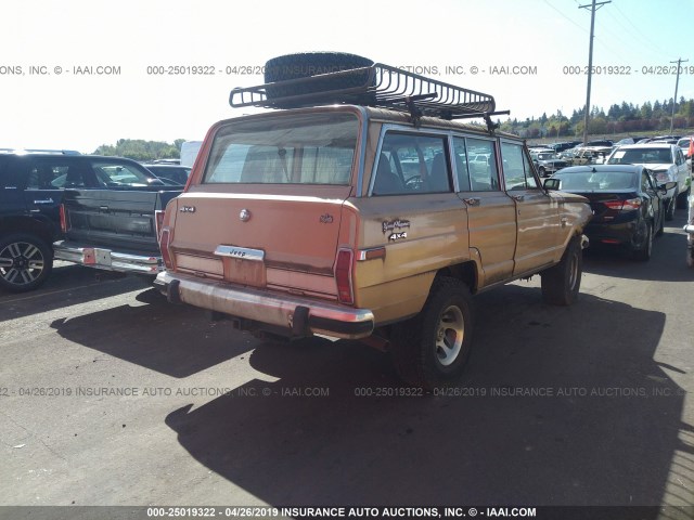 1JCNJ15U9GT022185 - 1986 JEEP GRAND WAGONEER  GOLD photo 4