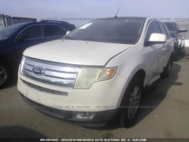 2FMDK38C38BB23227 - 2008 FORD EDGE SEL WHITE photo 2