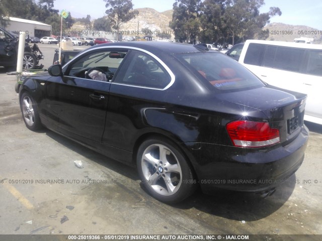 WBAUP9C57BVL90686 - 2011 BMW 128 I BLACK photo 3