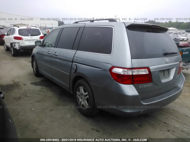 5FNRL387X7B062972 - 2007 HONDA ODYSSEY EXL Light Blue photo 3