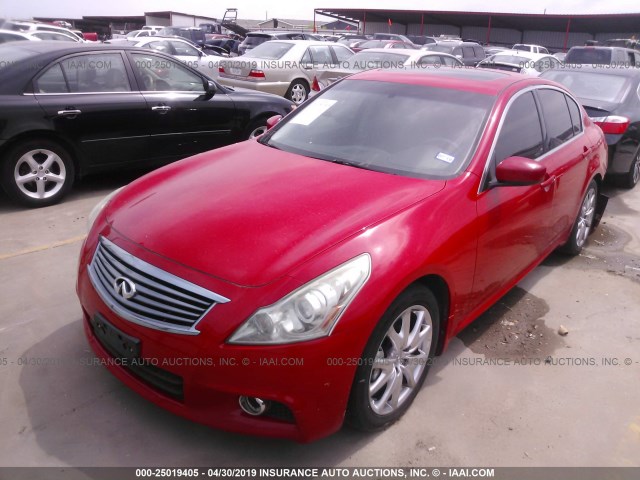 JN1CV6AP6BM507867 - 2011 INFINITI G37 SPORT RED photo 2