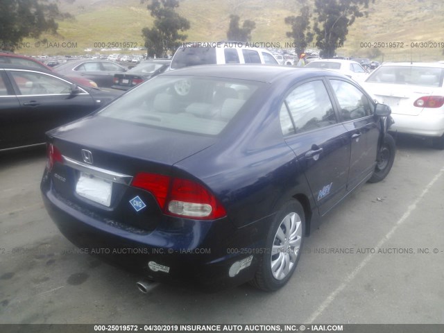 19XFA4F59AE000847 - 2010 HONDA CIVIC GX Dark Blue photo 4