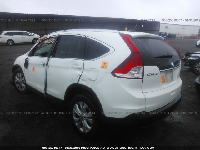 5J6RM3H74DL024850 - 2013 HONDA CR-V EXL WHITE photo 3