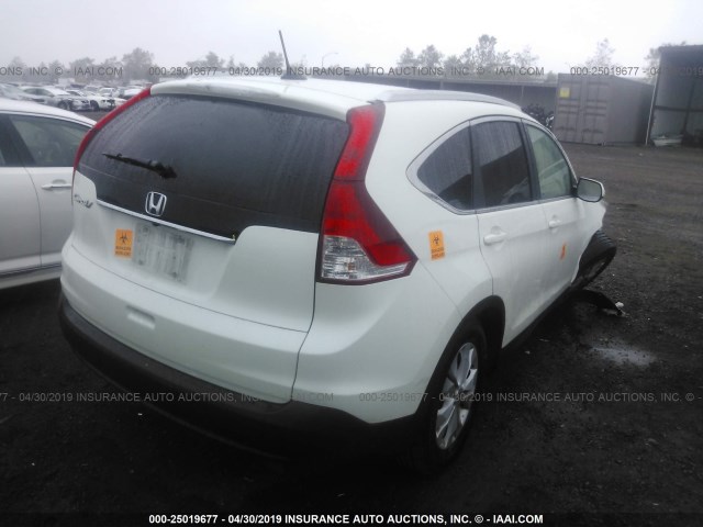 5J6RM3H74DL024850 - 2013 HONDA CR-V EXL WHITE photo 4