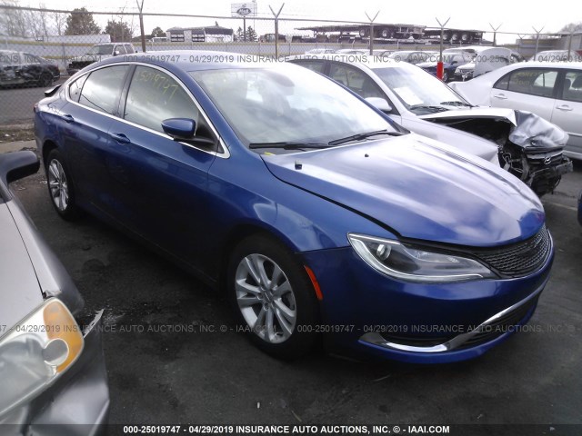 1C3CCCAB7FN621385 - 2015 CHRYSLER 200 LIMITED BLUE photo 1