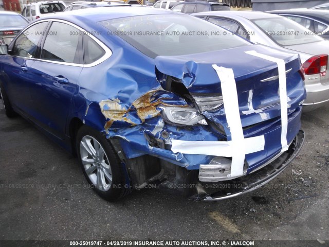 1C3CCCAB7FN621385 - 2015 CHRYSLER 200 LIMITED BLUE photo 6