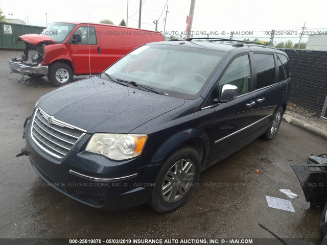 2A8HR64X08R821127 - 2008 CHRYSLER TOWN & COUNTRY LIMITED BLUE photo 2