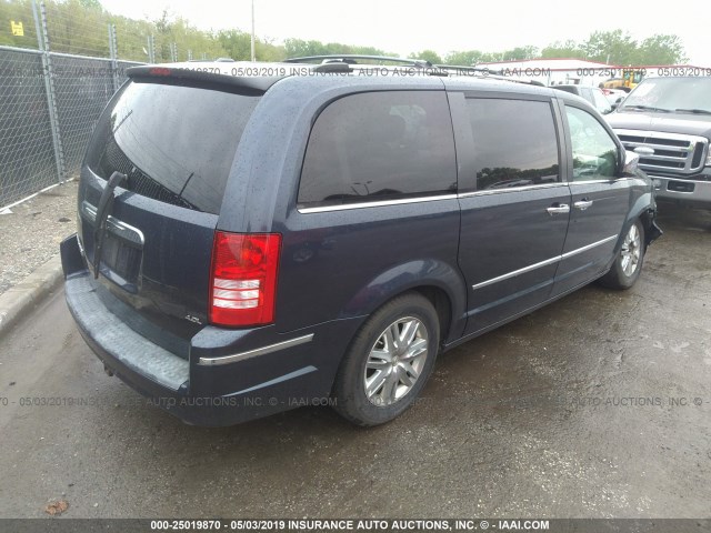 2A8HR64X08R821127 - 2008 CHRYSLER TOWN & COUNTRY LIMITED BLUE photo 4