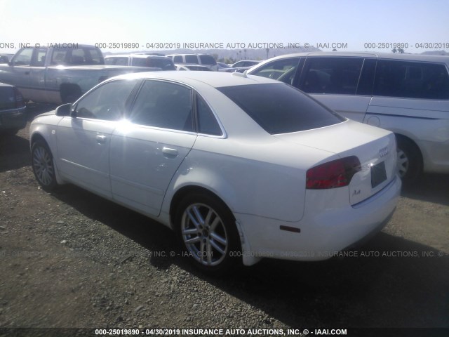 WAUAF78E66A126813 - 2006 AUDI A4 2/TURBO WHITE photo 3