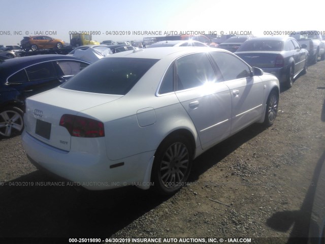 WAUAF78E66A126813 - 2006 AUDI A4 2/TURBO WHITE photo 4