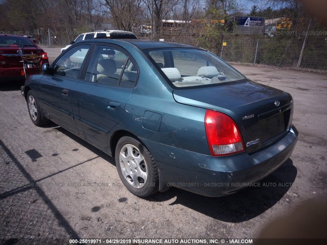 KMHDN45D83U537858 - 2003 HYUNDAI ELANTRA GLS/GT GREEN photo 3