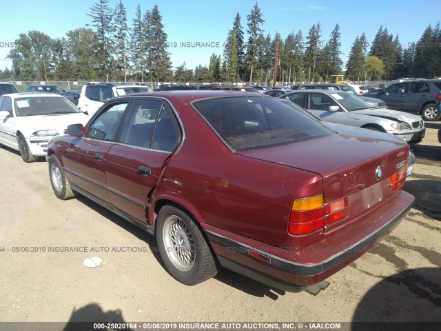 WBAHD2315LBF66574 - 1990 BMW 535 I AUTOMATIC RED photo 3