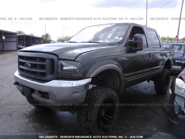 1FMNU43S7YEB39339 - 2000 FORD EXCURSION LIMITED GREEN photo 2