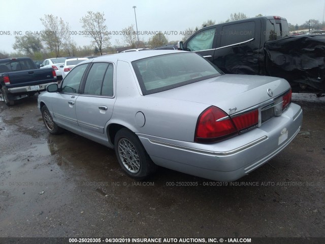 2MEFM74W41X637724 - 2001 MERCURY GRAND MARQUIS GS SILVER photo 3