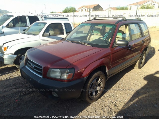 JF1SG63685H742328 - 2005 SUBARU FORESTER 2.5X RED photo 2