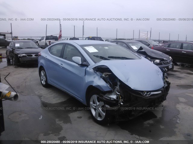 KMHDH4AE1DU501355 - 2013 HYUNDAI ELANTRA GLS/LIMITED BLUE photo 1