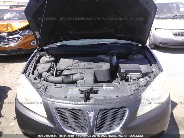 1G2ZG58B174155007 - 2007 PONTIAC G6 SE GRAY photo 10