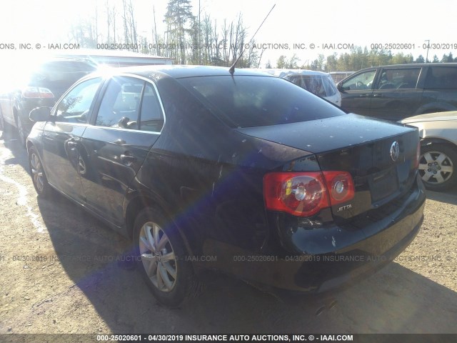3VWEF71K87M078396 - 2007 VOLKSWAGEN JETTA WOLFSBURG 黑色 照片 3