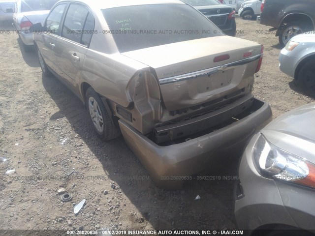 1G1ZS58F97F307500 - 2007 CHEVROLET MALIBU LS GOLD photo 6