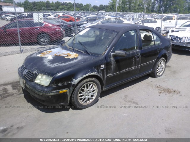 3VWPD69M51M177828 - 2001 VOLKSWAGEN JETTA WOLFSBURG 黑色 照片 2