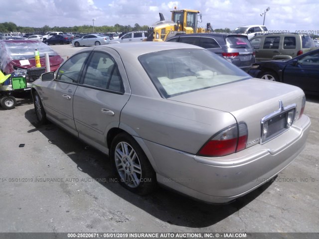 1LNHM87A95Y665231 - 2005 LINCOLN LS GOLD photo 3