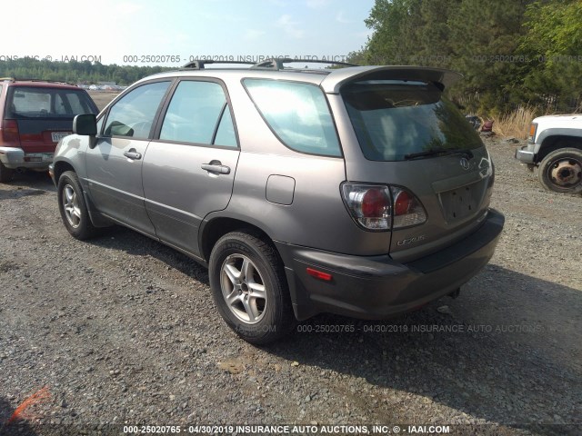 JTJHF10U020244208 - 2002 LEXUS RX 300 SILVER photo 3