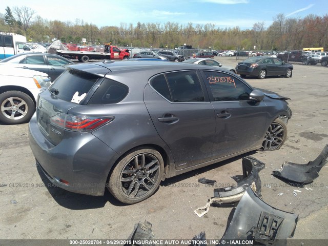 JTHKD5BH6C2114234 - 2012 LEXUS CT 200 GRAY photo 4