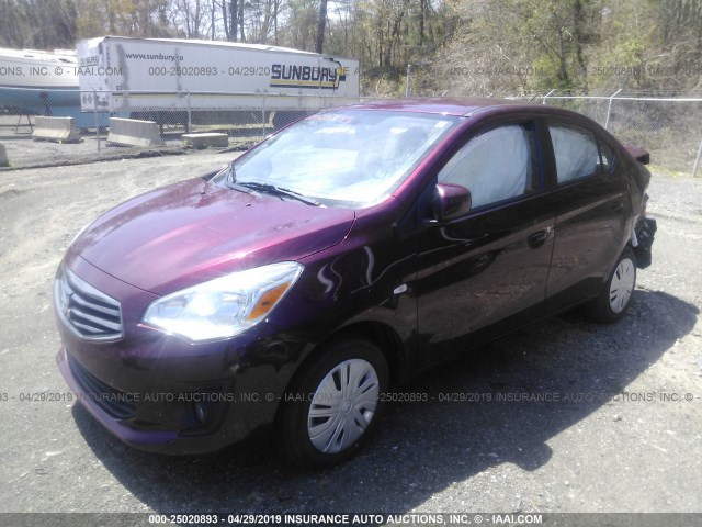 ML32F3FJXHHF05037 - 2017 MITSUBISHI MIRAGE G4 ES წითელი ფოტო 2