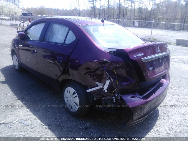 ML32F3FJXHHF05037 - 2017 MITSUBISHI MIRAGE G4 ES წითელი ფოტო 3