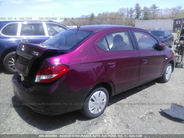 ML32F3FJXHHF05037 - 2017 MITSUBISHI MIRAGE G4 ES წითელი ფოტო 4