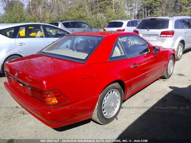 WDBFA61E0NF046371 - 1992 MERCEDES-BENZ 300 SL RED photo 4