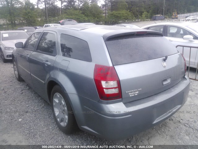 2D4FV47T67H641519 - 2007 DODGE MAGNUM SE GRAY photo 3