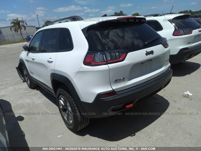 1C4PJMBX0KD298476 - 2019 JEEP CHEROKEE TRAILHAWK WHITE photo 3