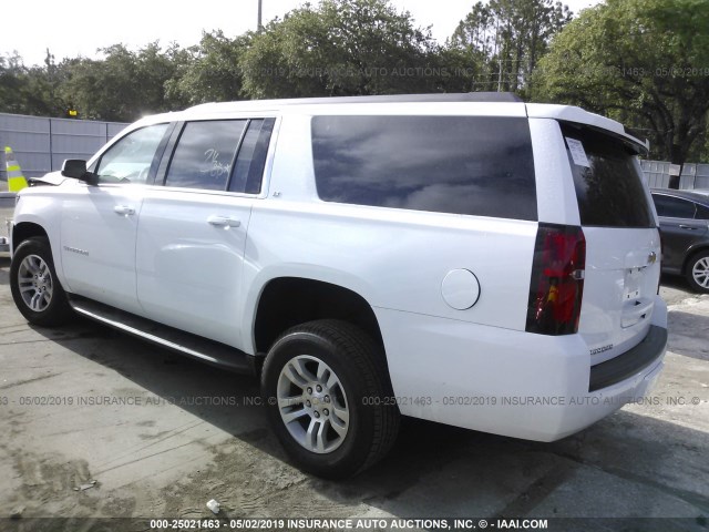 1GNSCHKC4KR236467 - 2019 CHEVROLET SUBURBAN C1500 LT WHITE photo 3