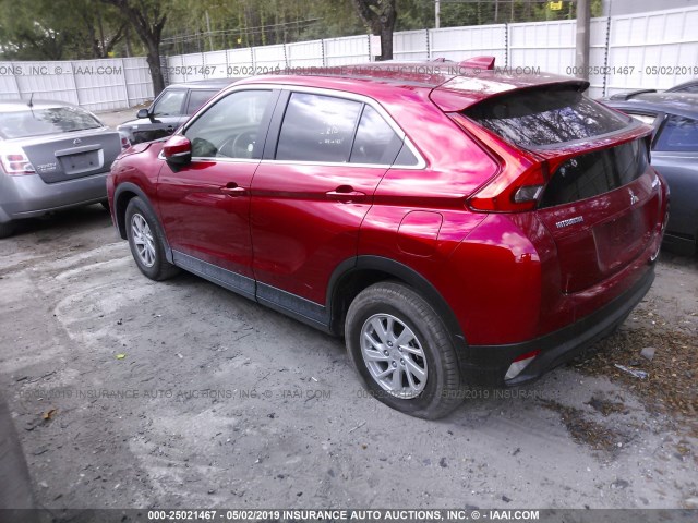 JA4AS3AA2KZ013512 - 2019 MITSUBISHI ECLIPSE CROSS ES RED photo 3