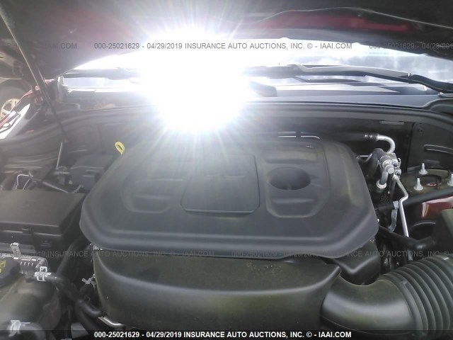 1C4RDJDG2KC651754 - 2019 DODGE DURANGO GT MAROON photo 10